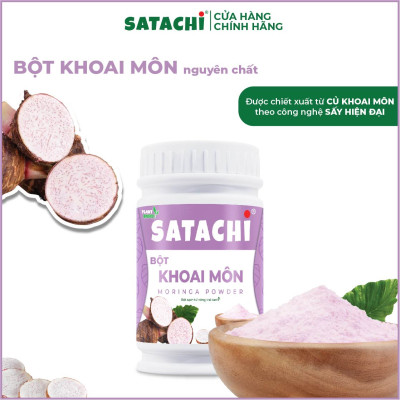 Bột Khoai Môn nguyên chất SATACHI. Tốt cho hệ xương khớp, sức khỏe răng miệng, tim mạch. Hộp 418g