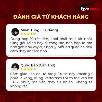 Bao cao su Shell Performax 6 in 1 - Kéo dài thời gian - Hộp 1 cái