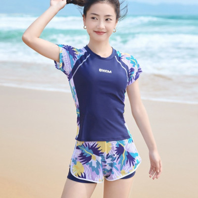 ĐỒ Bơi Nữ Rời Đùi Ngắn Tay Che Bụng