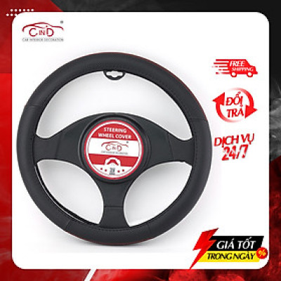 Bọc Vô Lăng CIND 8062 Size M Màu Đen Chỉ Đỏ