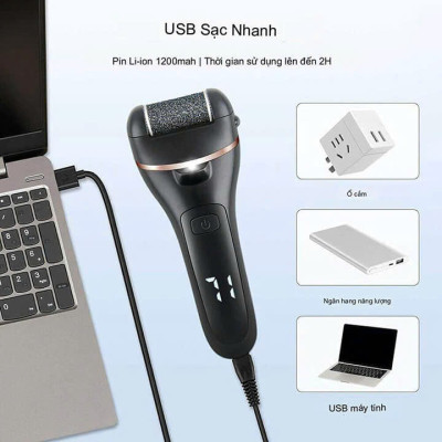 Máy chà gót chân tẩy tế bào ch.ết làm mềm sáng gót chân chuyên dụng tại nhà Chuyên Nghiệp Dùng Trong Spa Nail Rock Foot Callus remover Giao Màu Ngẫu Nhiên