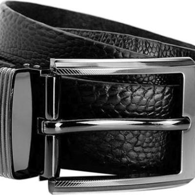 Thắt Lưng Nam Da Đà Điểu Bản Lớn Đầu Kim Huy Hoàng HT4421 - Đen