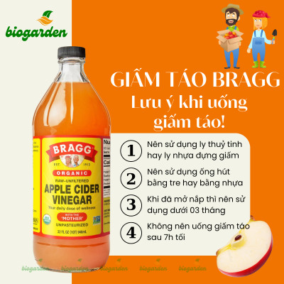 Combo 2 Chai Giấm Táo Hữu Cơ Bragg 946ml