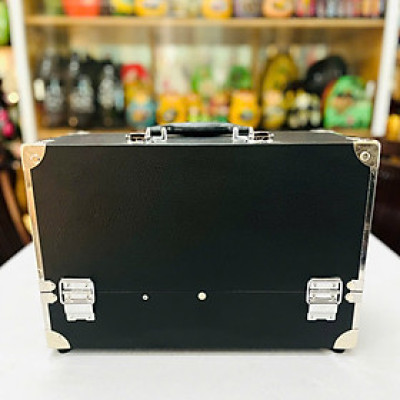 Sale sốc-Thanh lý Cốp bọc gốc inox, đựng dụng cụ make up trang điểm, nail, mi có khóa size 40x21x26 cm