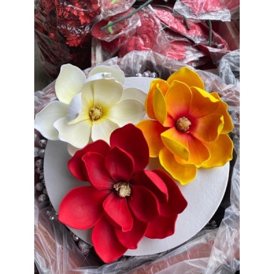 Đầu bông mộc lan giả - Size 16cm - Cây giả, hoa lụa Decor trang trí nhà cửa