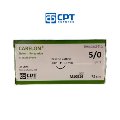 Chỉ phẫu thuật không tiêu CPT Carelon Nylon số 5/0 - M10E13 / M10E16