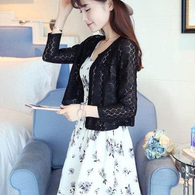 Áo khoác ren tà ngắn 05 C053