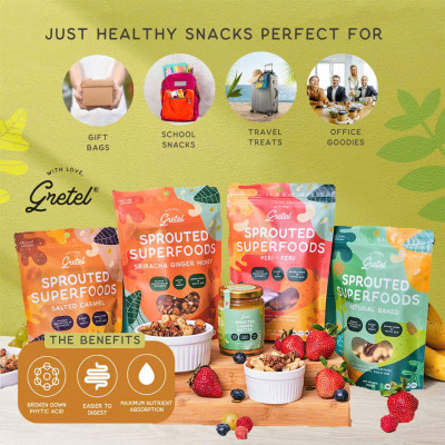 Hạt Điều Nảy Mầm - Snack tốt cho sức khỏe- Ngon hơn bổ dưỡng hơn - Vị Caramel muối