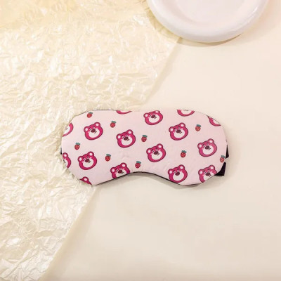 Bịt mắt ngủ họa tiết Gấu Dâu dễ thương cute kèm Gel Massage - HENRYSA