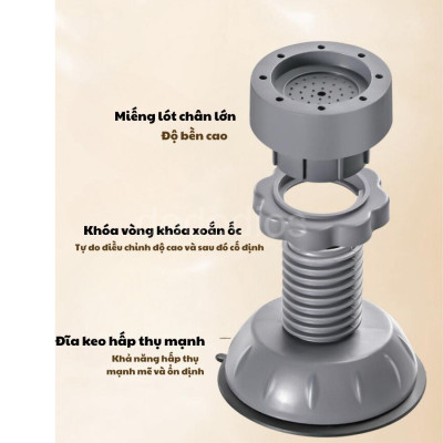 Chân Đế Máy Giặt Bộ 4 Chân Chống Rung Chống Trơn Trượt Có Thể Điều Chỉnh Tăng Giảm Đa Năng - Hàng chính hãng dododios