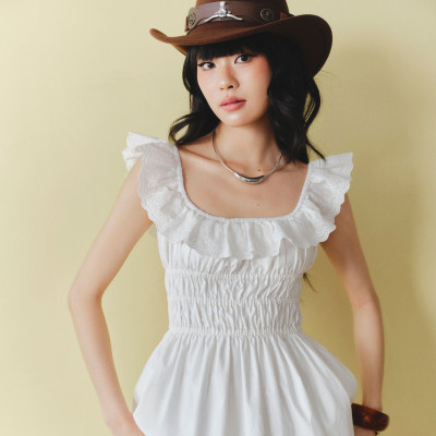 DOTTIE - Đầm cánh tiên hở lưng - Trắng - D0710