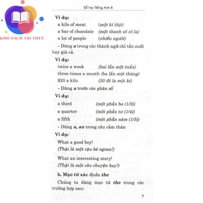 Sách - sổ tay tiếng anh lớp 8 (dùng chung cho các bộ SGK hiện hành)