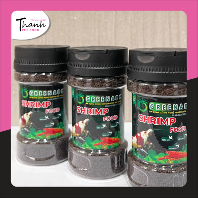 Thức ăn Tôm Tép cảnh của hiệu GREENABC - Protein 40, lên màu đẹp, tăng đề kháng - Hộp 68g