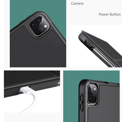 Bao da chống sốc cho iPad Pro 12.9 2020 hiệu USAMS US-BH589 có ngăn đụng bút (nắp gập hít nam châm, thiết kế siêu mềm mịn trang bị Smartsleep) - hàng nhập khẩu