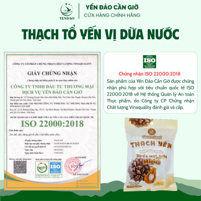Yến Đào - Thạch Yến Vị Mật Dừa Nước, Bổ Sung Năng Lượng, Thanh Mát Mỗi Ngày