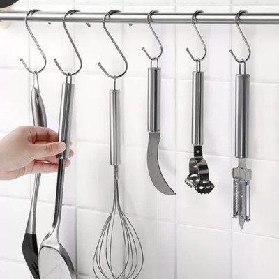COMBO 10 MÓC INOX HÌNH CHỮ S NHỎ