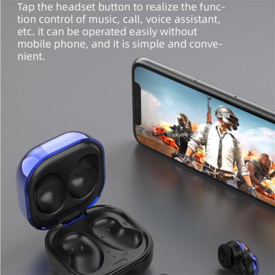 CINCATDY Tai Nghe Bluetooth Earbuds Gaming Headset True Wireless Headphone Dock Sạc có Led Báo Pin Kép S6 PLUS