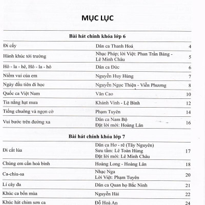 Tuyển Tập Bài Hát Hay Dùng Trong Trường Trung Học Cơ Sở