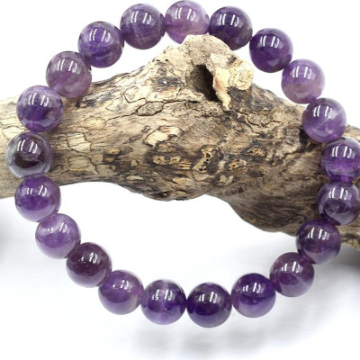Vòng Tay Phong Thủy Đá Thạch Anh Tím 8MM