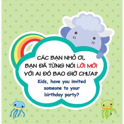 Sách - Rèn Luyện Kỹ Năng Giao Tiếp Bằng Tranh Cho Bé - Lời Mời - Song Ngữ Anh Việt - Minh Thắng