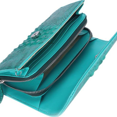 Túi Đeo Nữ Da Cá Sấu Huy Hoàng HT6264 (12 x 21 cm) - Xanh Đậm