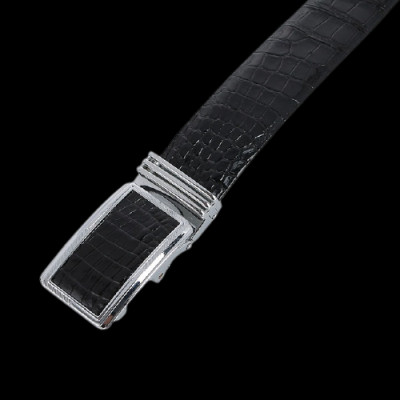 HJ4742-43-44-45 - Thắt lưng nam da cá sấu Huy Hoàng nguyên con bụng 3,5P màu đen, nâu đỏ, nâu đất, vàng bò