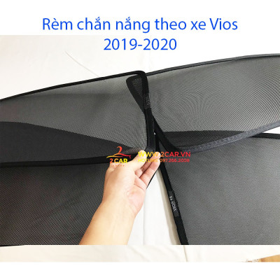 Rèm che nắng xe Vios 2019- 2020- 2021 2022 có hút nam châm cao cấp