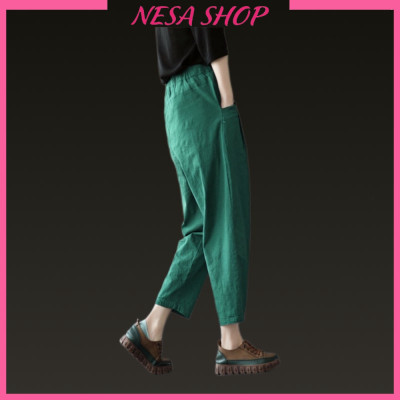 Quần ống rộng nữ, chất liệu Đũi cao cấp, phong cách Hàn Quốc, trẻ trung, thoải mái NeSa Shop QKH.56