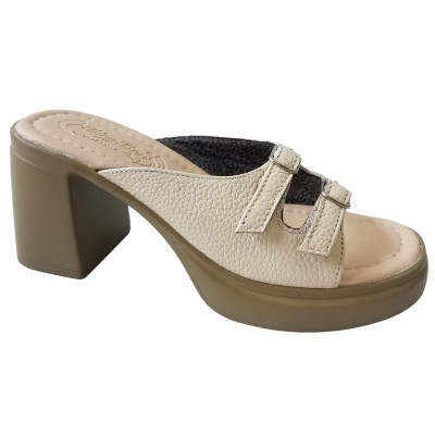 Dép Cao Gót Nữ BIGGBEN Da Bò Cao 7 Phân DCG102