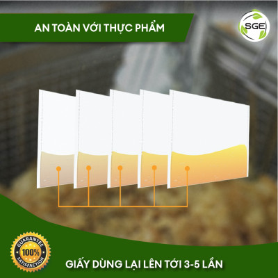 Giấy Lọc Dầu / Giấy Thấm Dầu OF01. Tiết Kiệm Và Hiệu Quả, Tránh Cặn Đen.  Sản Xuất Theo TCTP Không Độc Hại. Hàng Nhập Khẩu Chính Hãng SGE Thailand 