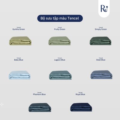 Ga Trải Giường Lẻ Tencel Cao Cấp Ru9 - Chất Liệu 100% Tự Nhiên | Bao Gồm 6 Kích Thước | Nhiều Màu Sắc