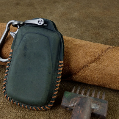 Bao Da Chìa Khóa Ô Tô Handmade Vinfast E34 VF8 VF9 VF6 da bò thật - hãng chính hãng