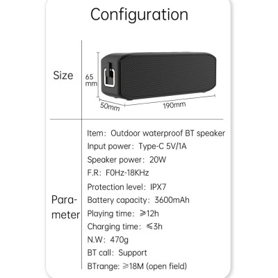 Loa Cyboris S5 IPX7 không dây,chống bụi,siêu trầm và không thấm nước