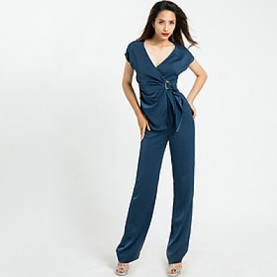 Quần Ống Suông Quần Tây Nữ Thời trang thiết kế Hity PAN032 (Xanh Thủy Thủ)