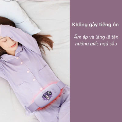 Máy chườm nóng hỗ trợ giảm đau bụng kinh có 4 chế độ massage và 3 mức nhiệt ấm bụng: 40-60 độ C Pin sạc UBS, món quà ý nghĩa tặng người yêu MÀU HỒNG