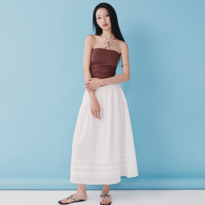 DOTTIE - Áo ống rút nhún - Nâu - T1100