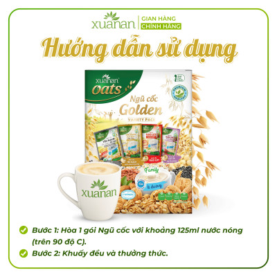 Ngũ Cốc Golden (Variety Pack) Xuân An [ít đường] Hộp 400G {25g*16 gói}