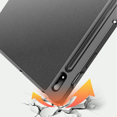Bao da dành cho SamSung Galaxy Tab S10 Plus , Tab S10 Fe Plus , S10 Fe , S10 Ultra chính hãng Dux Ducis Domo chống sốc, có khay đựng bút - hàng chính hãng