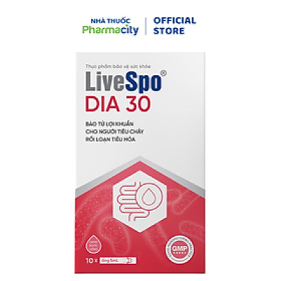Dung dịch LIVESPO Dia 30 bổ sung men vi sinh hỗ trợ giảm tiêu chảy cấp, rối loạn tiêu hóa (10 ống)