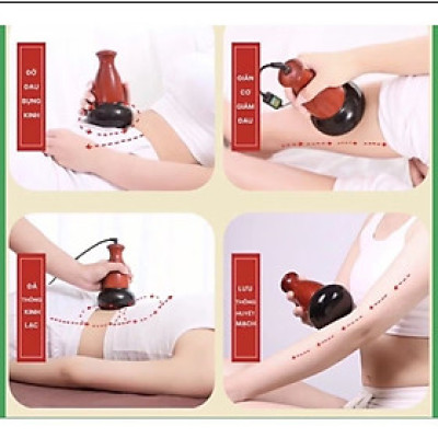 Cốc Nhiệt Đá Massage Body, Cốc Đá Nóng Đả Thông Kinh Lạc, Máy Đá Nóng Massage Chỉnh Nhiệt Độ Dưỡng Sinh