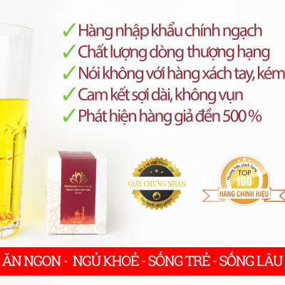 Combo 5 hộp (hộp/1gr) nhụy hoa nghệ tây Kingdom Herb, saffron Iran chính hãng super negin thượng hạng (Tặng táo đỏ Tân Cương 55g, bình nước và nhíp gắp)