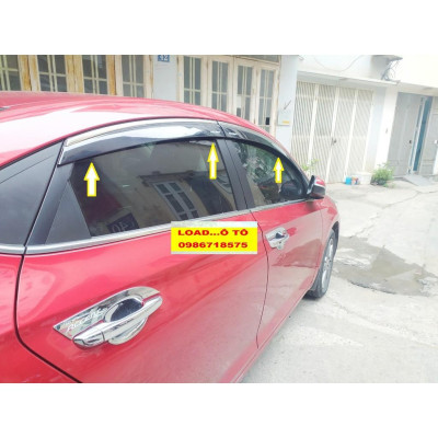 Vè Che Mưa Xe Accent 2022-2018 Mẫu Chỉ Inox Cao Cấp, Viền che mưa Accent 2021 Load Ô tô