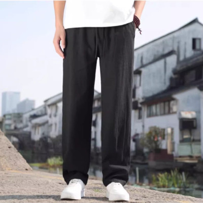 Quần dài nam ống suông, cạp có dây rút khuy cài, lịch lãm, sang trọng, phong cách Hàn Quốc qd11