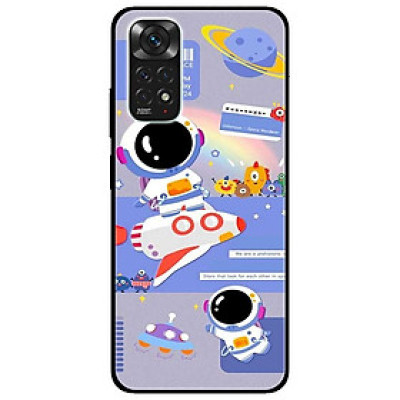 Ốp lưng dành cho Xiaomi Redmi Note 11 4G mẫu Phi Hành Xanh Tím