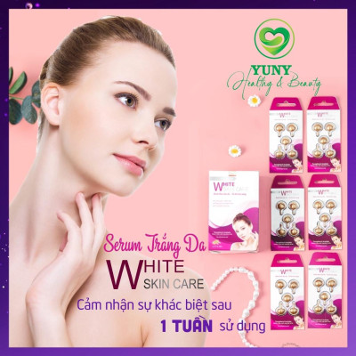 Serum Trắng Da White Skin Care Tinh Chất Dưỡng Ẩm Chống Lão Hoá Da Mặt Mờ Nám - 1 Vỉ 5 Viên