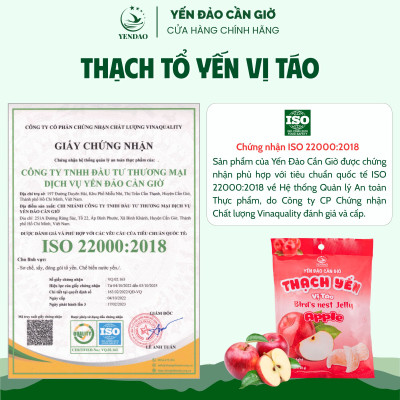 Yến Đảo - Thạch Tổ Yến Vị Táo Hương Vị Trái Cây Tươi Ngon, Dinh Dưỡng Cho Cả Gia Đình