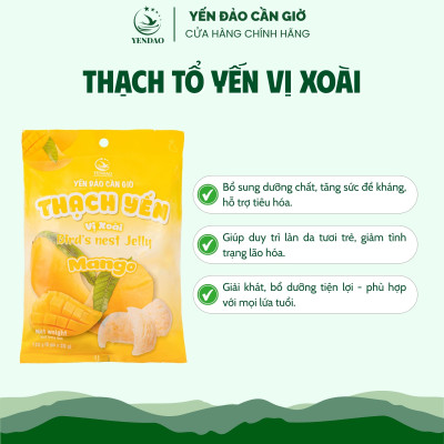 Yến Đảo - Thạch Tổ Yến Vị Xoài Hương Vị Trái Cây Tươi Ngon, Dinh Dưỡng Cho Cả Gia Đình