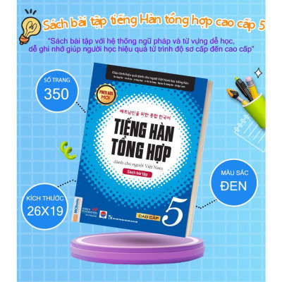 Sách - Tiếng Hàn Tổng Hợp Cao Cấp 5 - Sách Bài Tập - MCBooks