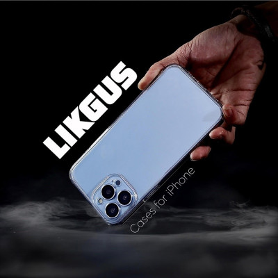 Ốp lưng trong suốt chống sốc bảo vệ camera cho iPhone 14 Pro Max / 14 Pro / iP 14 hiệu Likgus - Trang bị đệm khí 4 góc, viền TPU chống trầy xước, lưng PC cường lực chống sốc - Hàng nhập khẩu