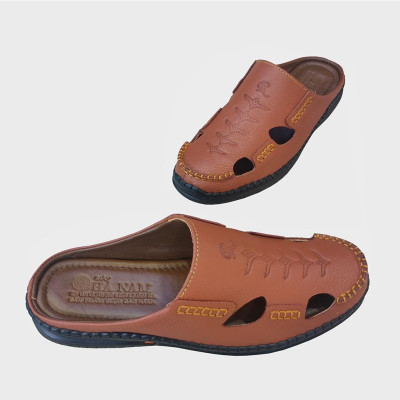 Dép Bít Mũi Nam HÀ NAM Da Bò Thật Cao Cấp GSB20106